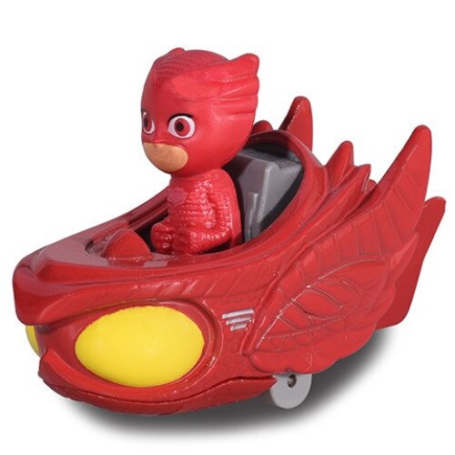 Masinuta metalica Bufni Mobil si figurina Bufnita Eroi in Pijama