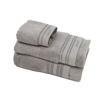 Set de 3 prosoape baie Valentini Bianco TM703 , culoare Gri Set de 3 prosoape baie Valentini Bianco TM703 , culoare Gri