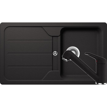 Kit chiuveta Schock Formhaus D-100 860 x 500 mm si baterie Schock Cosmo cu Dus Extractibil Nero Cristalite Kit chiuveta Schock Formhaus D-100 860 x 500 mm si baterie Schock Cosmo cu Dus Extractibil Nero Cristalite