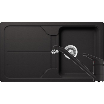 Kit chiuveta Schock Formhaus D-100 860 x 500 mm si baterie Schock Cosmo Nero Cristalite Kit chiuveta Schock Formhaus D-100 860 x 500 mm si baterie Schock Cosmo Nero Cristalite