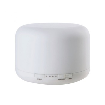 Umidificator cu ultrasunete si aromaterapie, 7 culori de lumina 500ml, alb, KS-006 + CADOU: ulei de aromaterapie Umidificator cu ultrasunete si aromaterapie, 7 culori de lumina 500ml, alb, KS-006 + CADOU: ulei de aromaterapie
