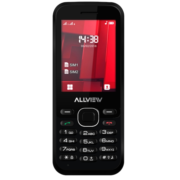 Allview M8 Stark Mobiltelefon, Dual SIM, Fekete