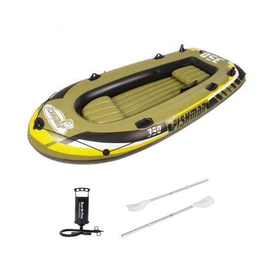 Barca gonflabila 350 Jilong Fishman, Greutate utilizator: 340 kg, Pompa inclusa, Vasle incluse