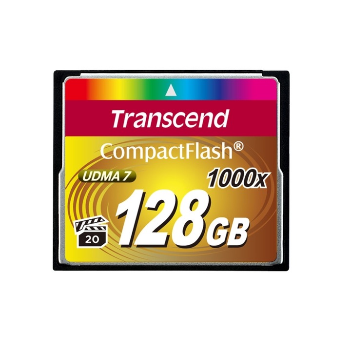 Memóriakártya Transcend 128GB CF kártya (1000x)