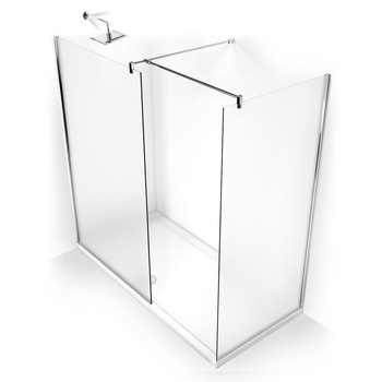 Cabina dus ROCHELLE din 2 elemente, 100 cm + 80 cm, sticla satinata/mata 8 mm Cabina dus ROCHELLE din 2 elemente, 100 cm + 80 cm, sticla satinata/mata 8 mm
