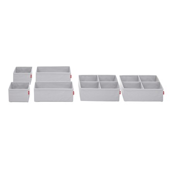 Set 6 cutii organizare Rayen, sertar, Gri Set 6 cutii organizare Rayen, sertar, Gri