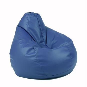 Fotoliu Mic Copii (4-14 ani) Nirvana Light - Bleumarin (piele eco) umplut cu perle polistiren (beanbag marca Pufrelax) Fotoliu Mic Copii (4-14 ani) Nirvana Light - Bleumarin (piele eco) umplut cu perle polistiren (beanbag marca Pufrelax)