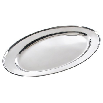 Tava ovala din inox pentru servire Kinghoff, dimensiune 40 cm Tava ovala din inox pentru servire Kinghoff, dimensiune 40 cm