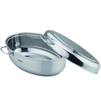 Roaster cu capac KingHoff, material inox, capacitate 4 litri, inductie Roaster cu capac KingHoff, material inox, capacitate 4 litri, inductie