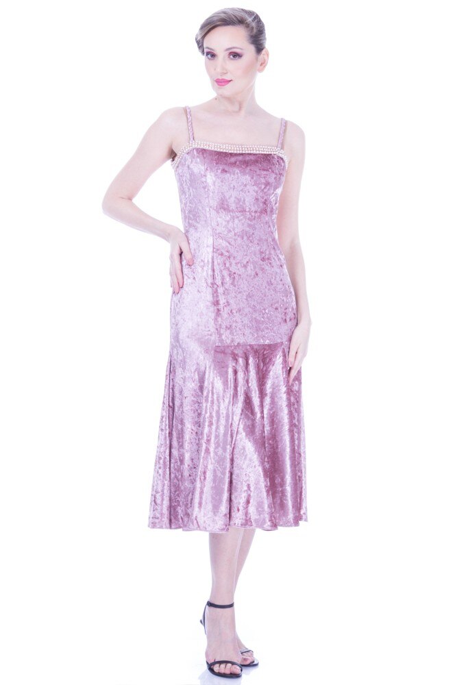 Rochie catifea lila Liza Panait I-107E