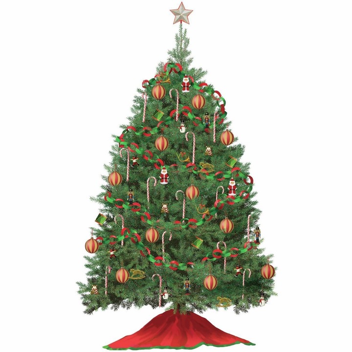 Build a Christmas Tree óriás dekorációs falmatrica  2 lap 101,6 cm x 45,7 cm
