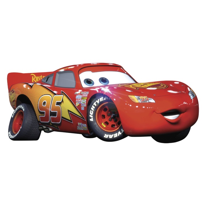 VILLÁM MCQUEEN - VERDÁK óriási dekorációs falmatrica  40,6 x 97,7 cm