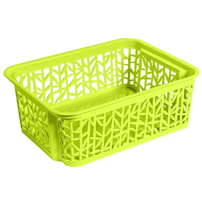 Cos de depozitare din bambus, Verde