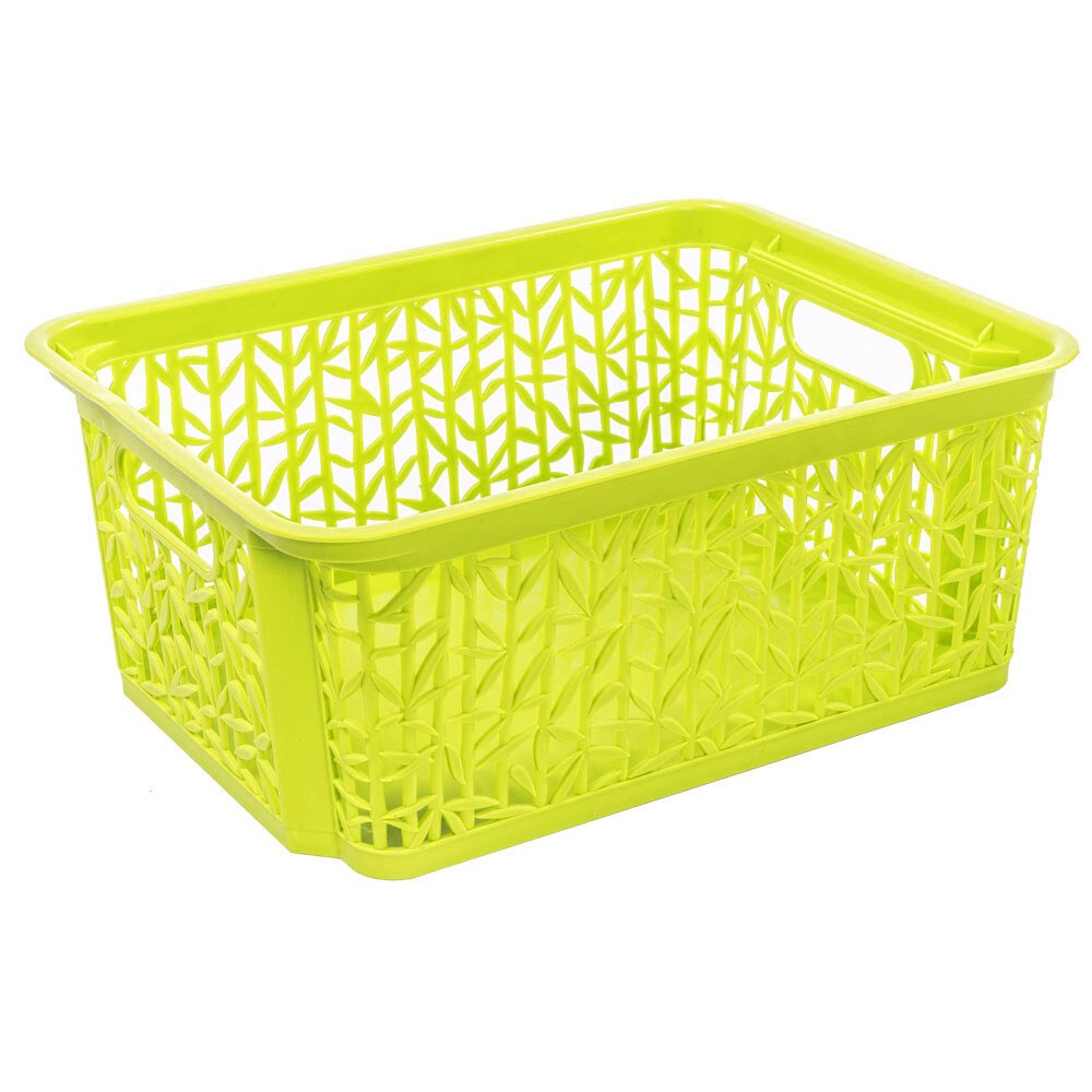 Cos de depozitare din bambus, Verde