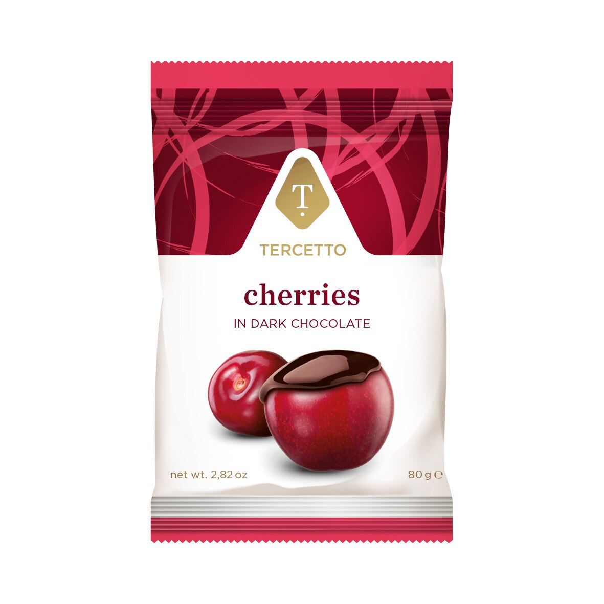 Cirese in ciocolata neagra 43% - Tercetto 80g - fara gluten