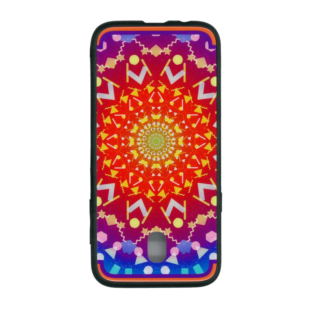 Husa de protectie cu spate de sticla EuroCELL pentru Samsung Galaxy J5 2017, print abstract multicolor