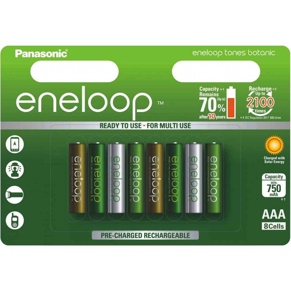 Acumulatori Panasonic Eneloop R3 AAA 800mAh Botanic Expedition Editie Limitata 8bucati/blister