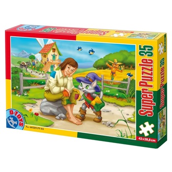 Super Puzzle (35 piese)- Basme- Motanul Incaltat Super Puzzle (35 piese)- Basme- Motanul Incaltat