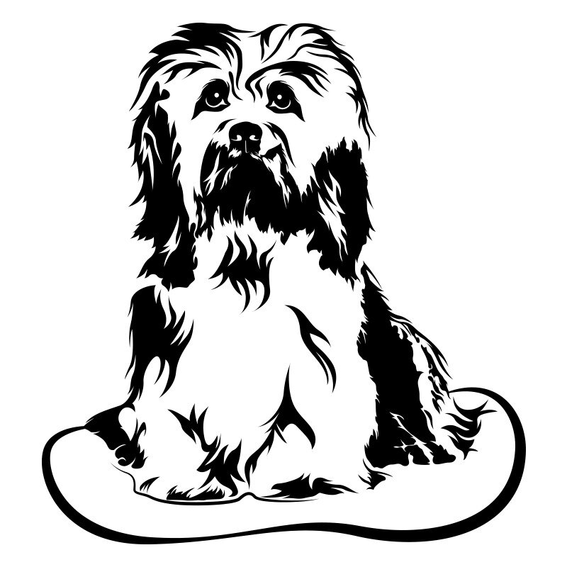 Sticker Decorativ - SMAER - TERRIER - 60cm x 50cm - Negru