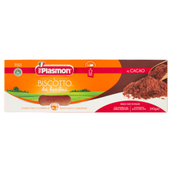 Biscuiti cu cacao Plasmon, de la 12 luni, 240 g Biscuiti cu cacao Plasmon, de la 12 luni, 240 g