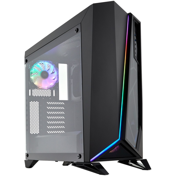Кутия Corsair Carbide Series SPEC-OMEGA RGB, Middle Tower, Без захранващ блок, ATX, Черен