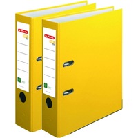 Biblioraft A4 Herlitz, FSC One File, PVC, latime 8 cm, Galben (set/ 2 bucati)