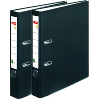 Biblioraft A4 Herlitz, FSC One File, PVC, latime 5 cm, Negru (set/ 2 bucati)