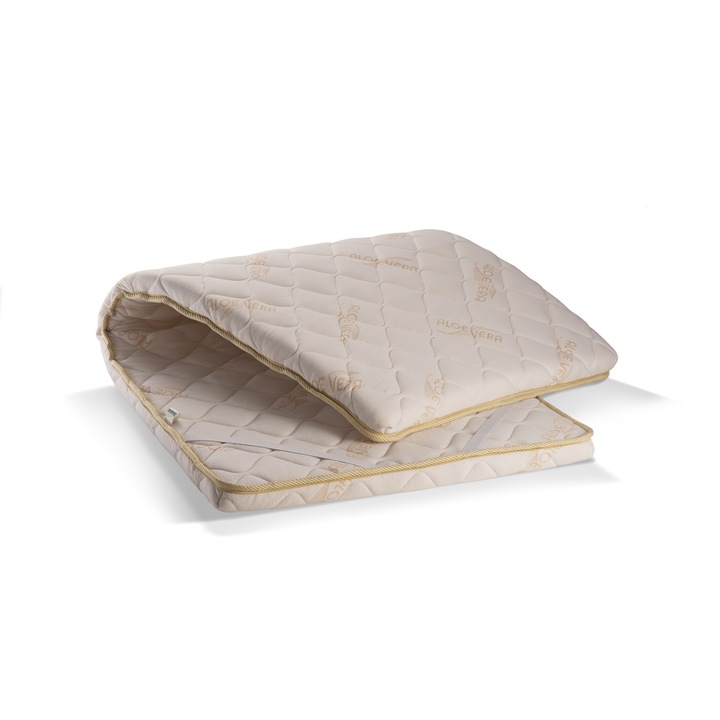 Top Saltea Sleepmode Aloe CREAMY NATURAL, 115X190, 6 cm.