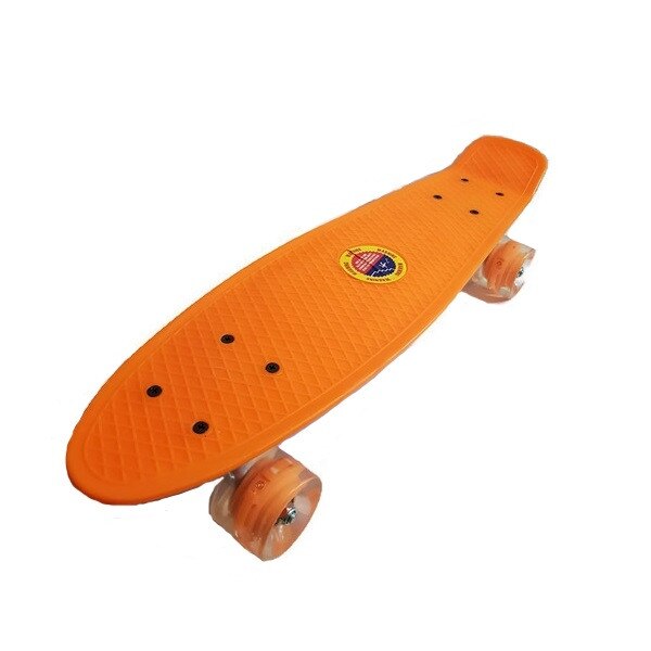 Penny Board Action , portocaliu cu roti led