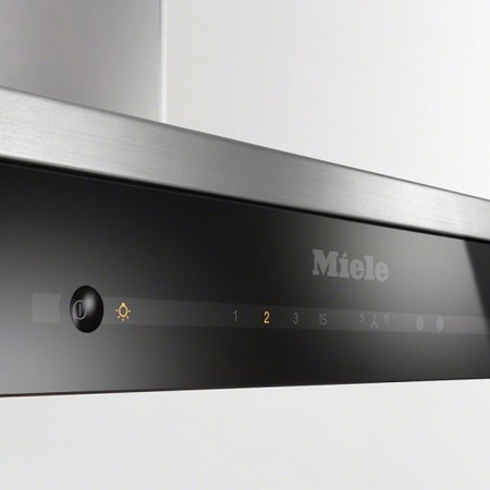 Hota decorativa Miele DA 6698 W, Putere de absorbtie 640 m3/h, Clasa A++, 90 cm, Inox