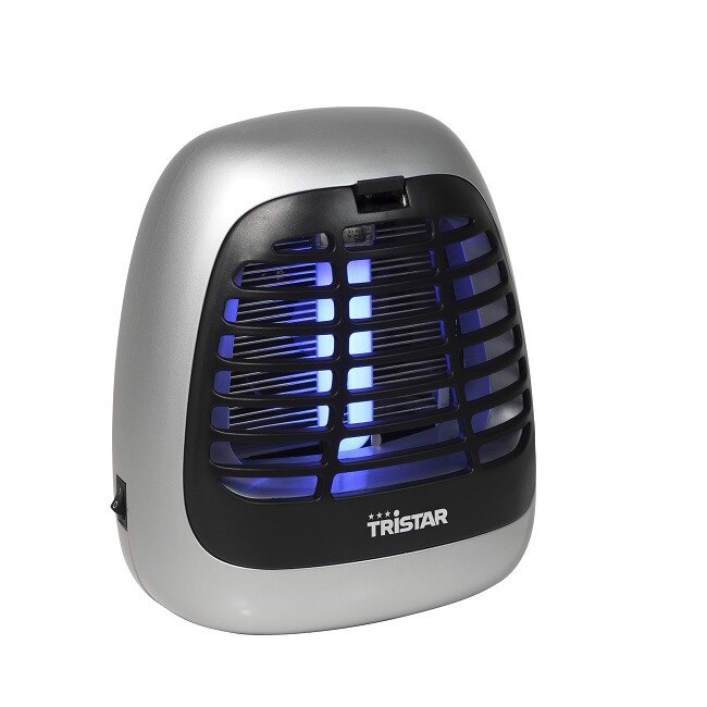 Aparat anti tantari, anti insecte zburatoare pentru interior sau exterior, TRISTAR, 15W, 22x11x22 cm, arie protectie 25 metri patrati, cu ultraviolete, se poate monta pe perete, tavita colectare, negru gri