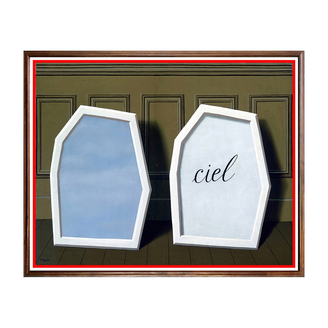 Tablou Poster, Arta Sec. XX, René Magritte - The Palace of Curtains - ASD-205, 40 x 50 cm