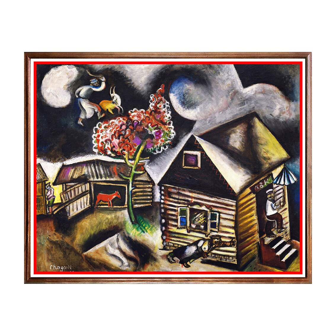 Tablou Poster, Arta Sec. XX, Marc Chagall - Rain - ASD-175, 40 x 50 cm