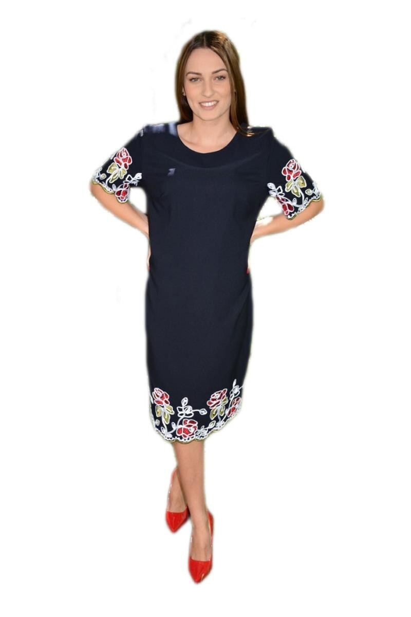 Rochie fashion designe colorat,D&J Exclusive,, Albastru marin