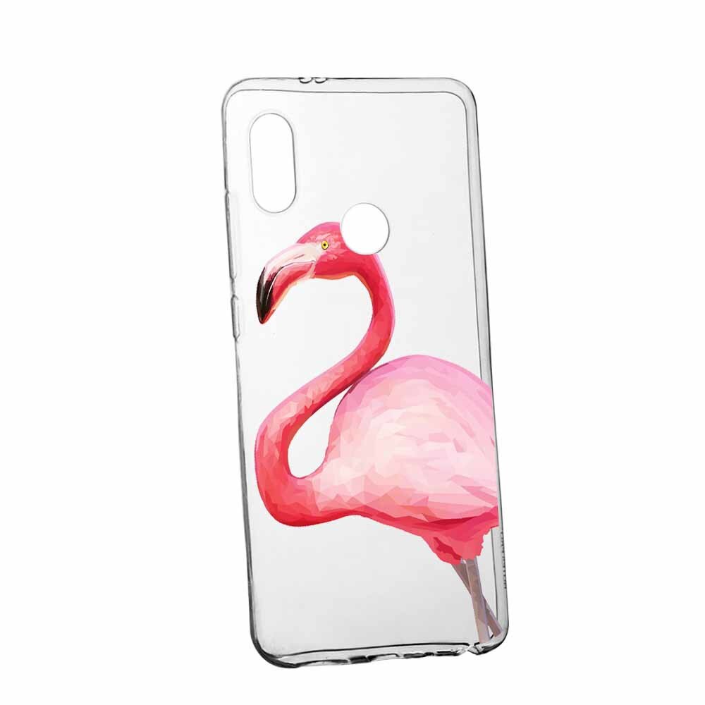 Husa pentru Huawei P Smart 2019, Flamingo, 55, din silicon premium, rezistenta la uzura, anti-alunecare