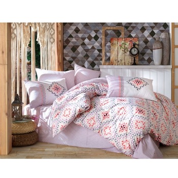 Lenjerie de pat bumbac Hobby CLAUDIA LILA, pentru 2 persoane, lenjerie pat dublu, 4 piese, 200x220 / 50x70, 100% bumbac ranforce Lenjerie de pat bumbac Hobby CLAUDIA LILA, pentru 2 persoane, lenjerie pat dublu, 4 piese, 200x220 / 50x70, 100% bumbac ranforce