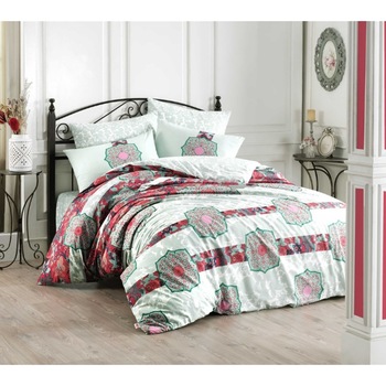 Lenjerie de pat bumbac Hobby DESTINA RED pentru 2 persoane, lenjerie pat dublu, 4 piese, 200x220 / 50x70, 100% bumbac ranforce Lenjerie de pat bumbac Hobby DESTINA RED pentru 2 persoane, lenjerie pat dublu, 4 piese, 200x220 / 50x70, 100% bumbac ranforce