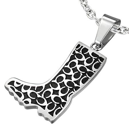 Pandant otel inox in forma de cizma - BeSpecial 1074, 2,5, Argintiu