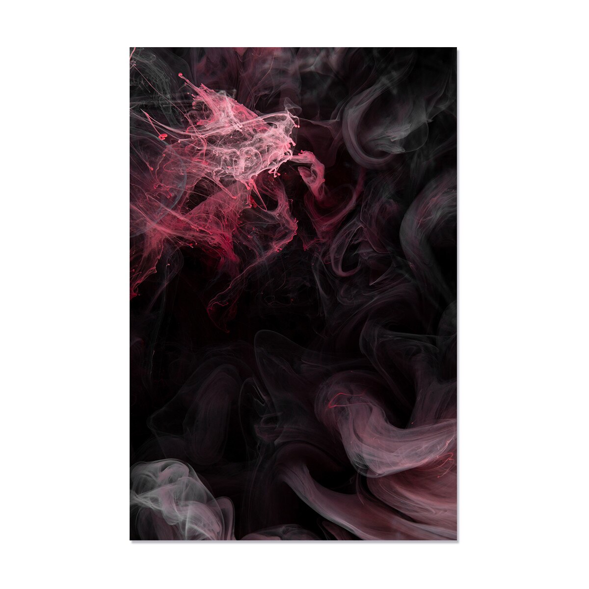 Tablou Canvas - Vopsea acrlilica in apa, Nori in culori, Fluid, Dinamic, Abstarct, 60 x 90 cm