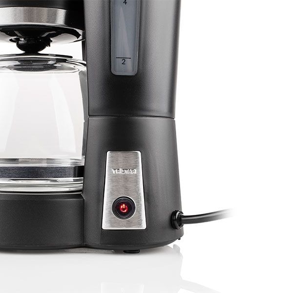 Cafetiera, TRISTAR, 900W, 10-12 cesti, 1.2 litri, cana sticla, sistem anti picurare, neagra