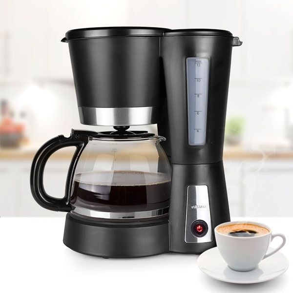 Cafetiera, TRISTAR, 900W, 10-12 cesti, 1.2 litri, cana sticla, sistem anti picurare, neagra