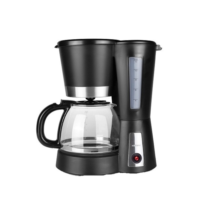 Cafetiera, TRISTAR, 900W, 10-12 cesti, 1.2 litri, cana sticla, sistem anti picurare, neagra