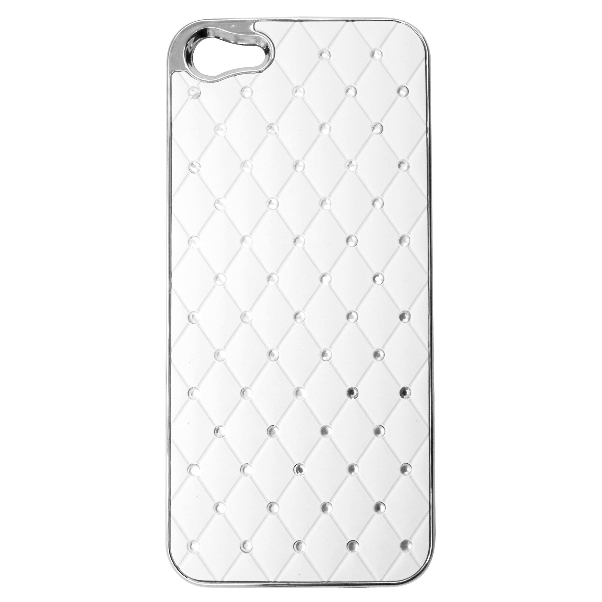 Husa tip capac spate Trendy8 Bling Bling alba pentru Apple iPhone 5, 5S, SE
