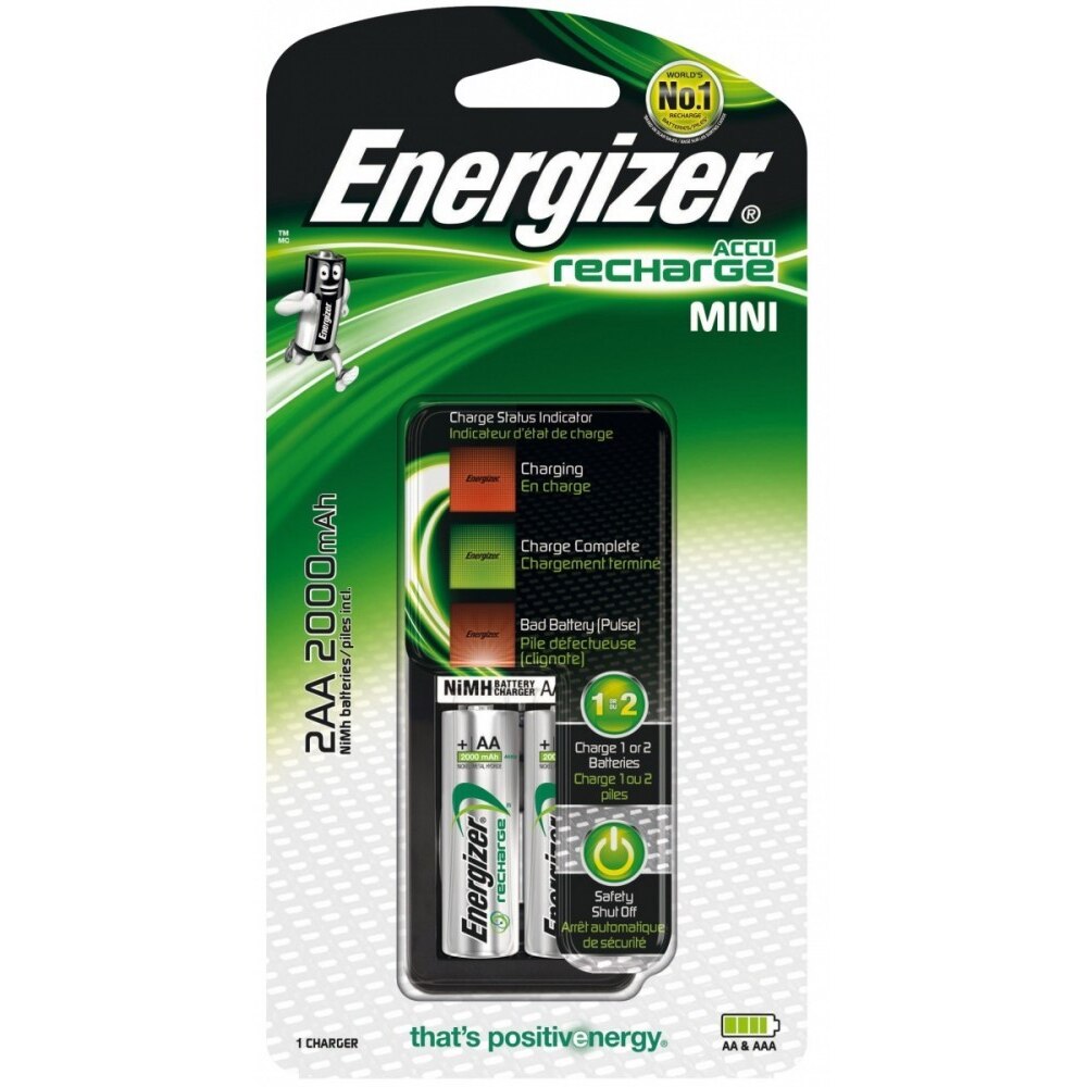 Incarcatorul Energizer, 2xAA, Negru