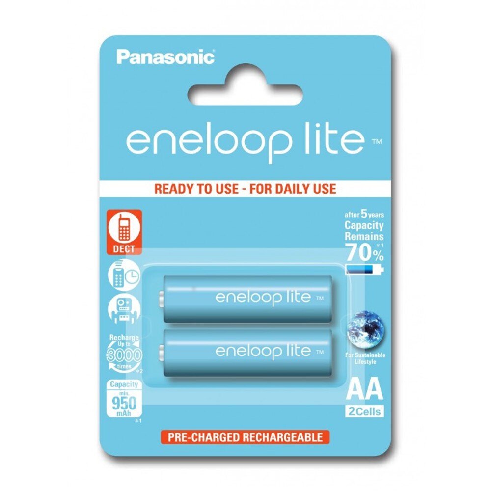 Acumulator Panasonic Eneloop Lite R6/AA, 950 mAh, 2 bucati