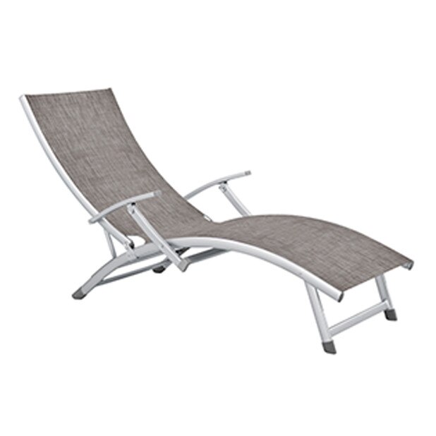 Sezlong cu brate RAKI VARZAS cadru aluminiu 170x52cm