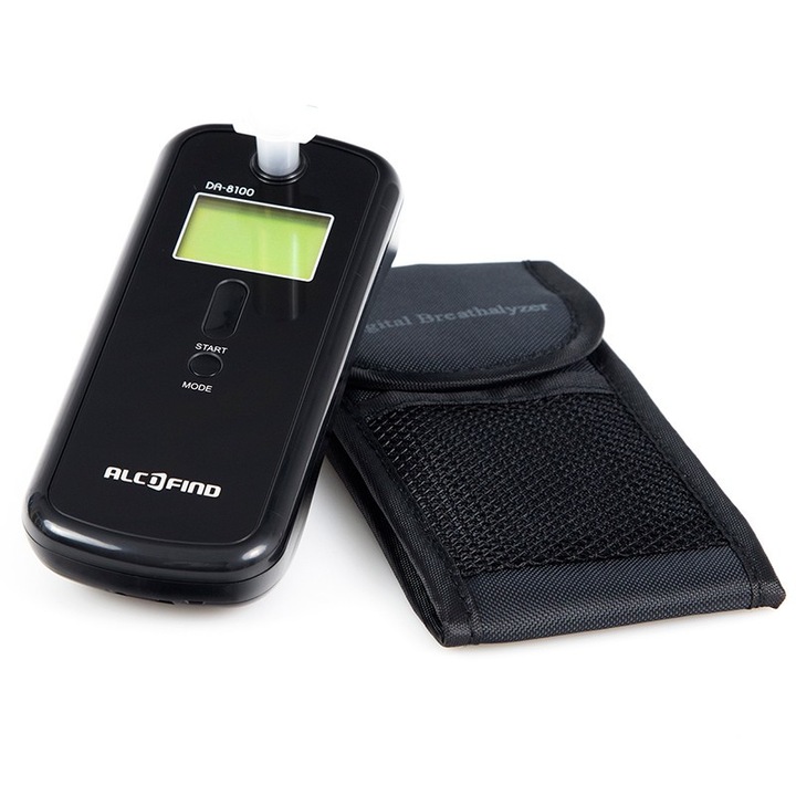 Alcoolmetru electrochimic AlcoFind DA-8100, Negru