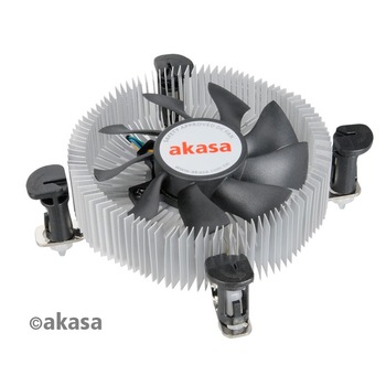 Cooler Procesor Akasa Cpu Mini-itx/Micro-atx Intel, 3000RPM, 19dB, 33.5CFM Cooler Procesor Akasa Cpu Mini-itx/Micro-atx Intel, 3000RPM, 19dB, 33.5CFM
