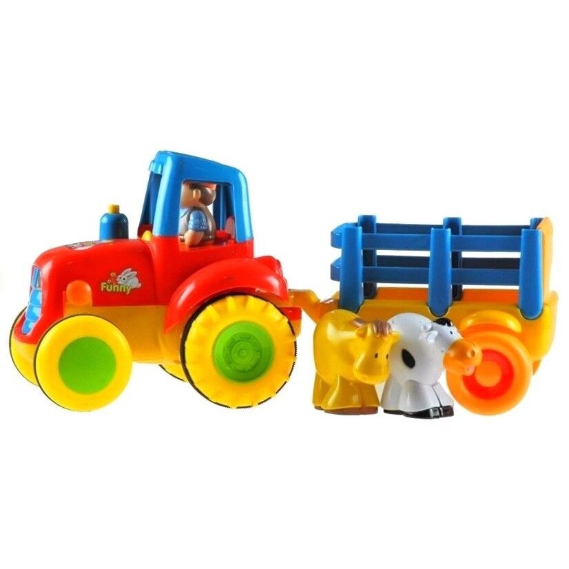 Tractor ferma Malipen cu remorca si animale