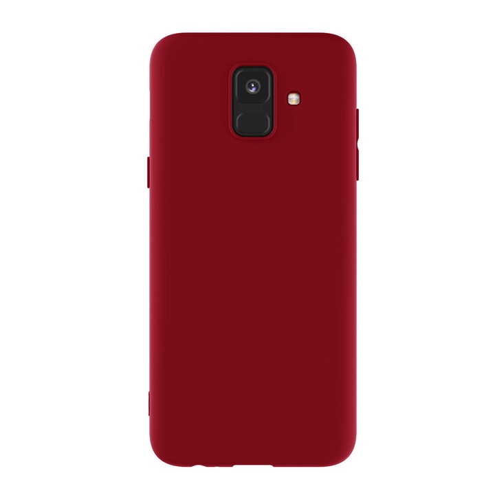 Калъф за Samsung J6, (J600) - Silicone Jelly, Soft Gekko UltraSlim (0.3mm) Nofingerprint - Червен
